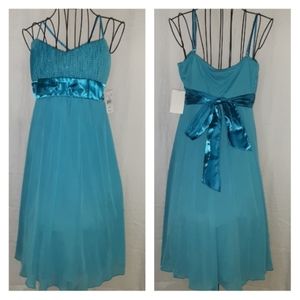 RUBY ROX TURQUOISE GREEN DRESS